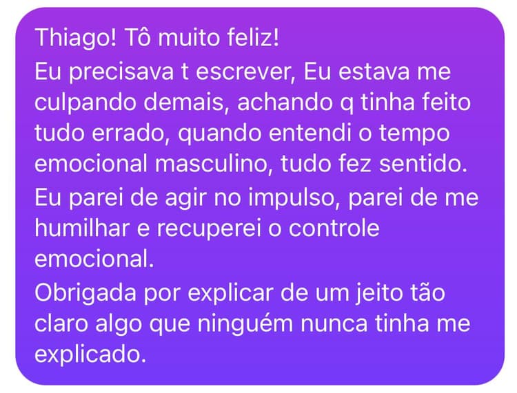 Depoimento real de cliente satisfeita